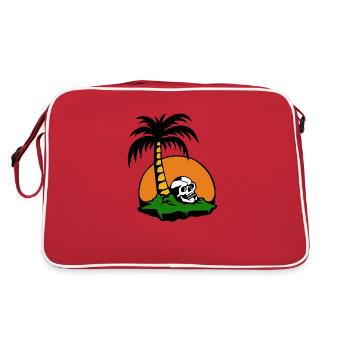 Beach Skull - Retro Bag - red/white - Back
