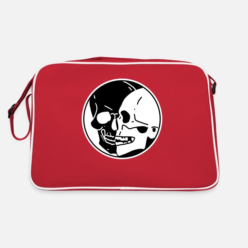 yinyangrund2 - Retro Tasche - Rot/Weiß