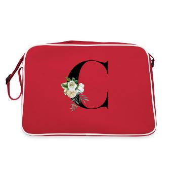 lettre C fleuris - Sac Retro - rouge/blanc - Dos