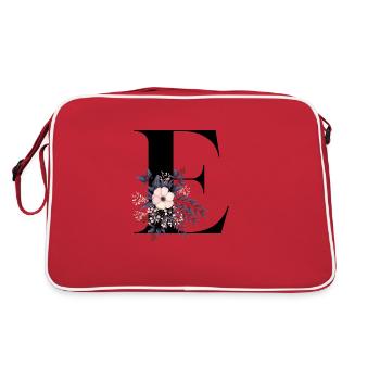 lettre E fleuris - Sac Retro - rouge/blanc - Dos