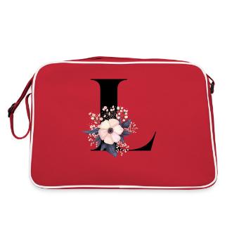 lettre L fleuris - Sac Retro - rouge/blanc - Dos