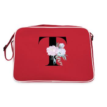 lettre T fleuris - Sac Retro - rouge/blanc - Dos