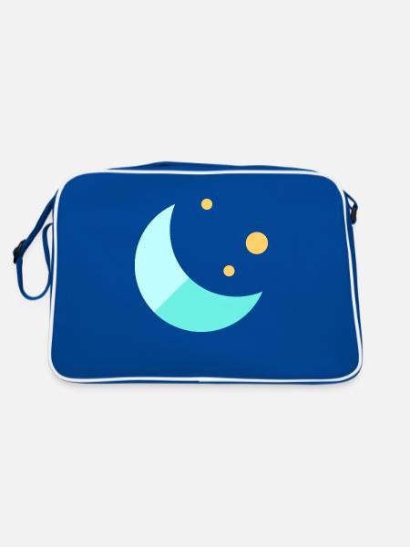 moon - Retro Bag - blue/white - Back