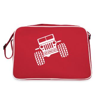 jeep - Retro Tasche - Rot/Weiß - Hinten