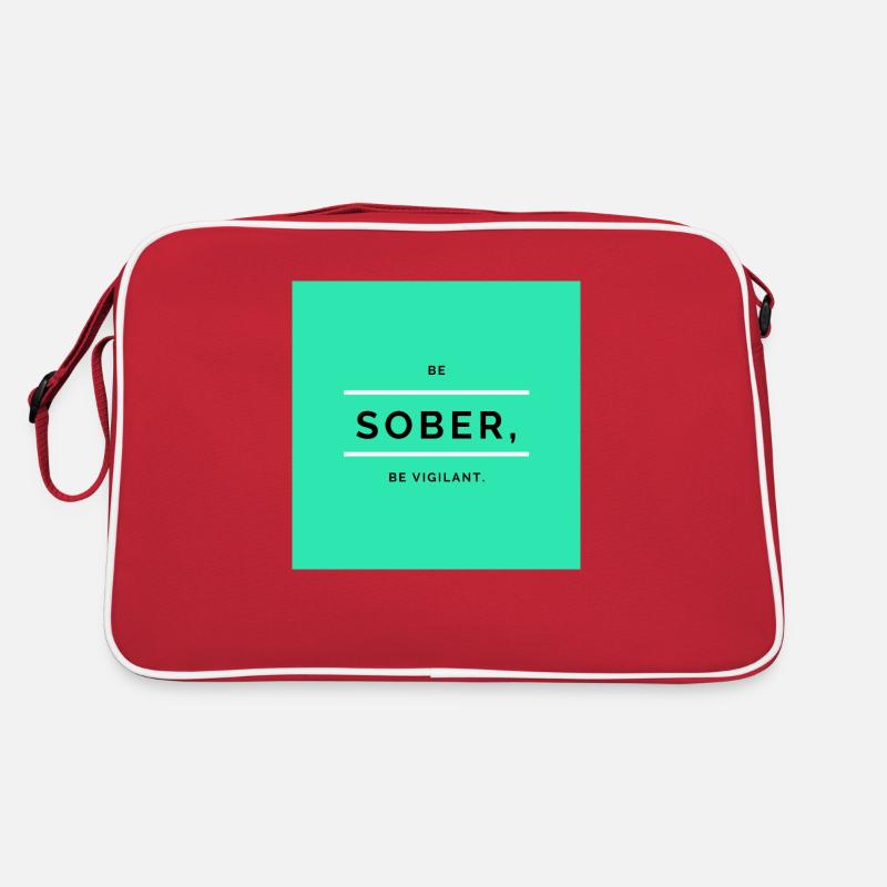 Sei nüchtern 4 Retro Tasche