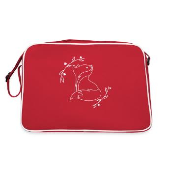 Fox Ornament - Retro Bag - red/white - Back