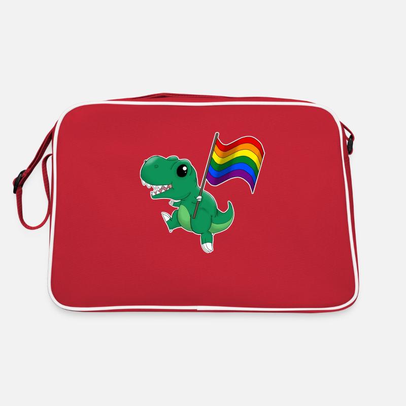 Arc-en-ciel dinosaure T-Rex Pride Sac Retro