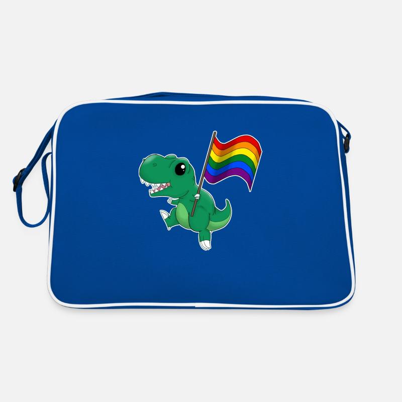 Regenbogen Dinosaurier T-Rex Pride Retro Tasche
