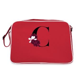 lettre C fleuris - Sac Retro - rouge/blanc - Dos