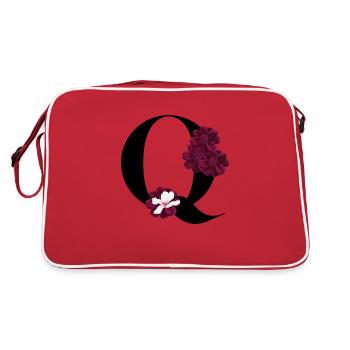 lettre Q fleuris - Sac Retro - rouge/blanc - Dos