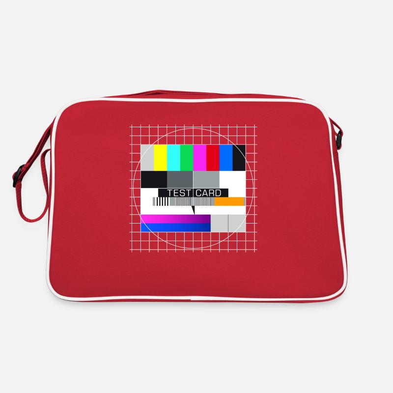Testbild Fernsehen Bildschirm Sendeschluss Display Retro Tasche