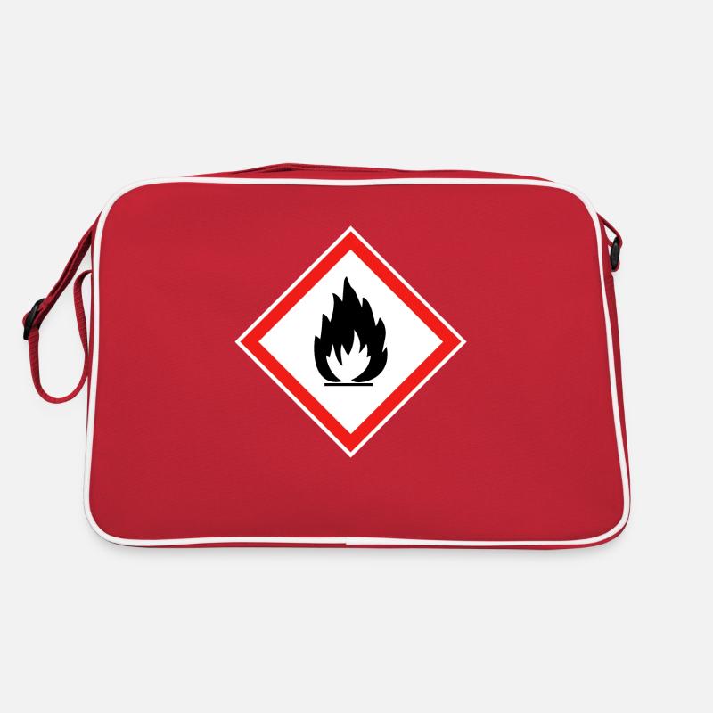 Flammable Danger Warning, Flammable Danger Retro Bag