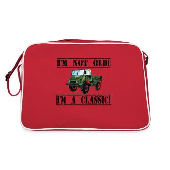 I'm not old - I'm a classic / Unimog - Retro Bag - red/white - Back