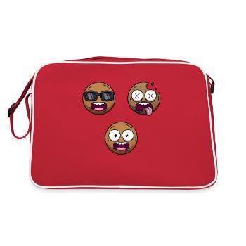 Funny Cartoon Peppernuts - Retro Bag - red/white - Back