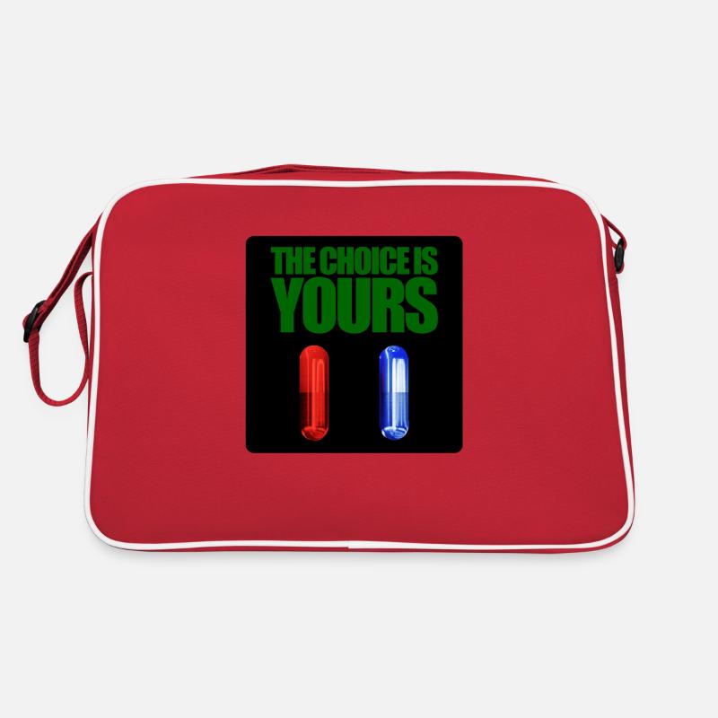 Matrix rote oder blaue Pille Retro Tasche