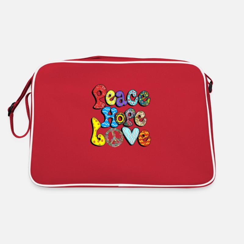 Conception de l’amour peace hope Sac Retro
