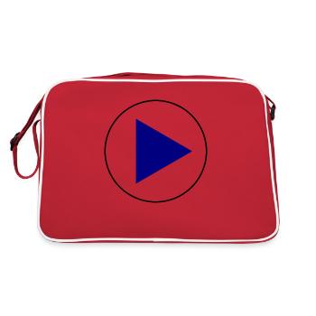 Bouton Lecture pour personnaliser - Sac Retro - rouge/blanc - Dos
