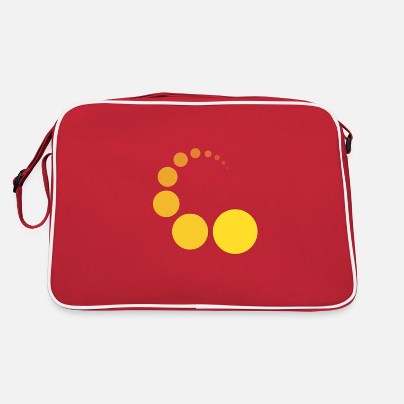 CIRCIRCLE GELB - Retro Tasche - Rot/Weiß
