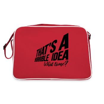 Thats a horrible Idea - Retro Tasche - Rot/Weiß - Hinten