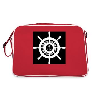 Kapitän zur See - Retro Tasche - Rot/Weiß - Hinten