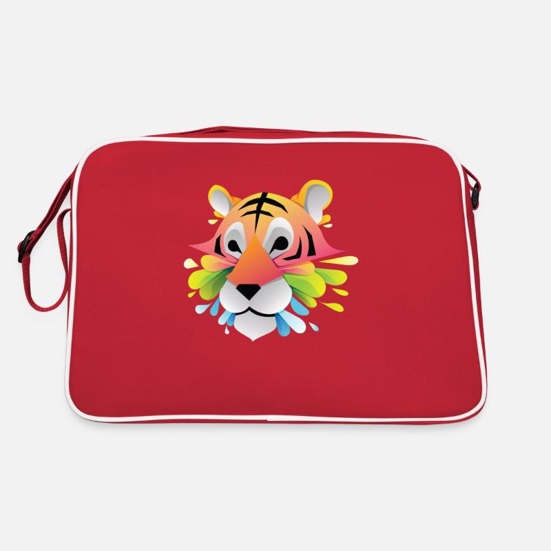 Tier - Retro Tasche - Rot/Weiß