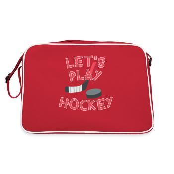 Jouons au Hockey Idée cadeau original Let's play - Sac Retro - rouge/blanc - Dos