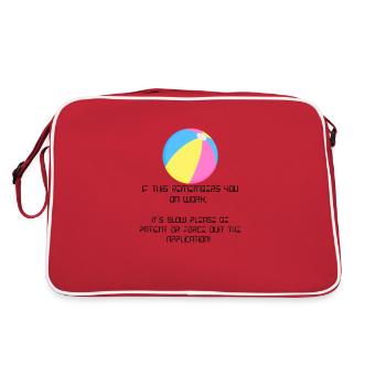Colour Wheel - Retro Tasche - Rot/Weiß - Hinten
