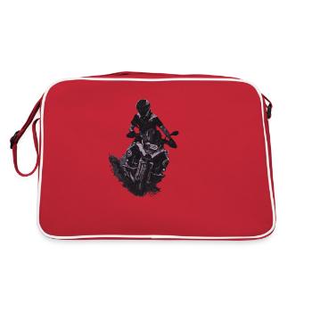 Motocross motorcycle grey - Retro Bag - red/white - Back