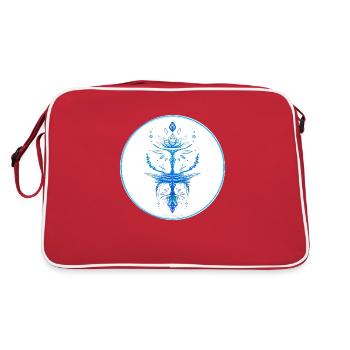 Mystique Collection ~ light blue ~ n°3 - Retro Bag - red/white - Back