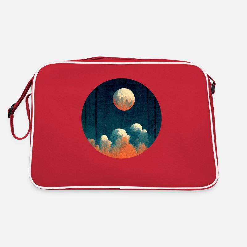 Mond am Abend Retro Tasche