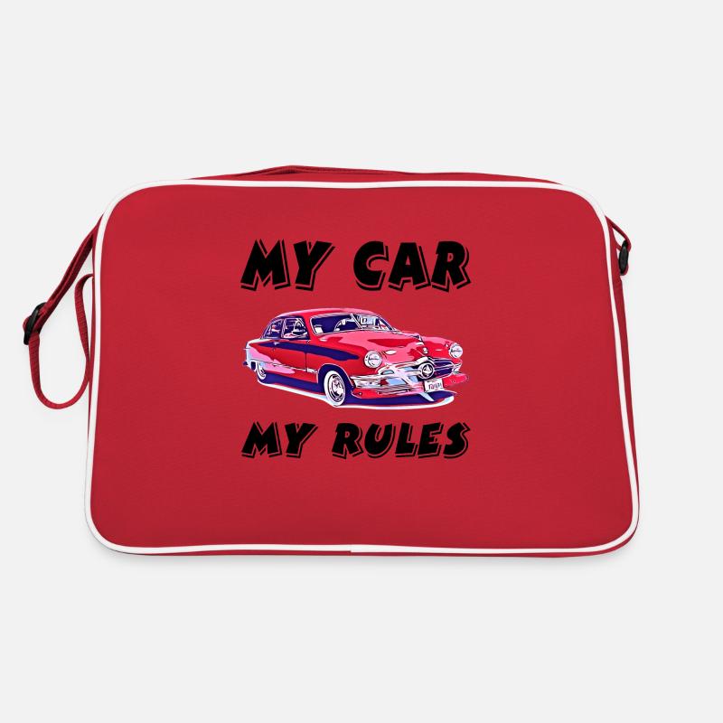 Auto - Retro Tasche - Rot/Weiß