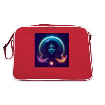 Magical Aquarius - Retro Tasche - Rot/Weiß - Hinten