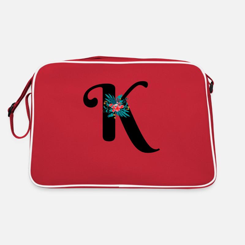 lettre K fleuris Sac Retro