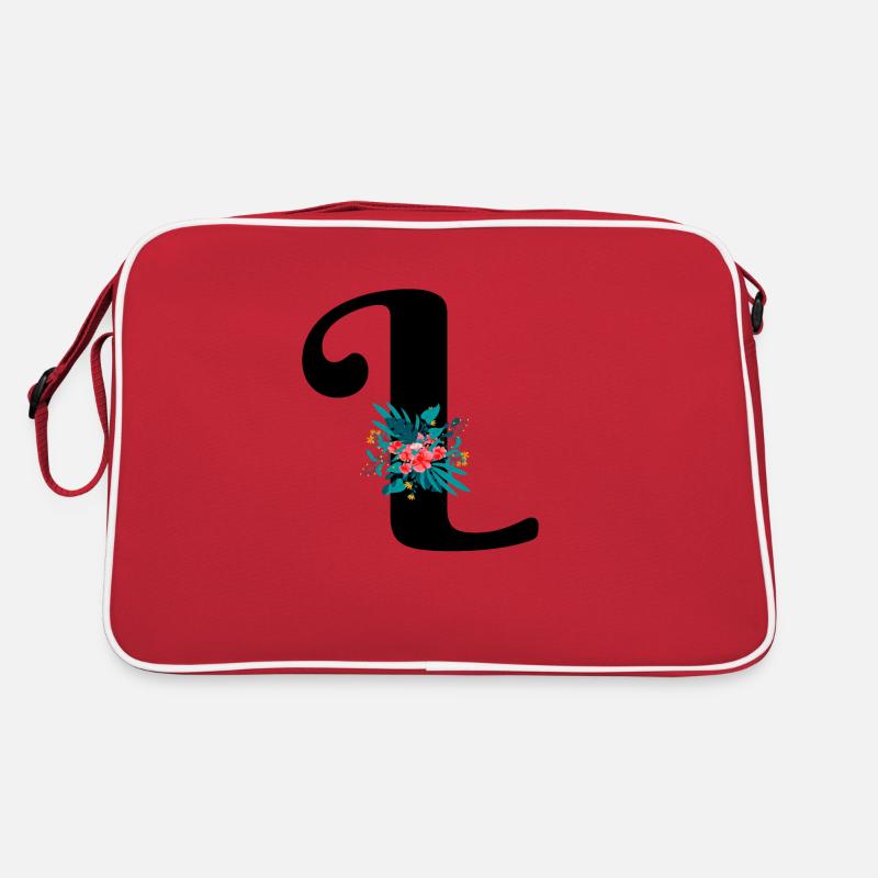 lettre L fleuris Sac Retro