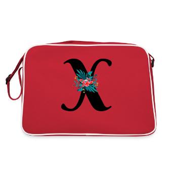 lettre X fleuris - Sac Retro - rouge/blanc - Dos