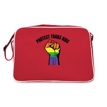 Protéger les enfants trans - Sac Retro - rouge/blanc - Dos