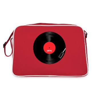 Vinyle - Sac Retro - rouge/blanc - Dos