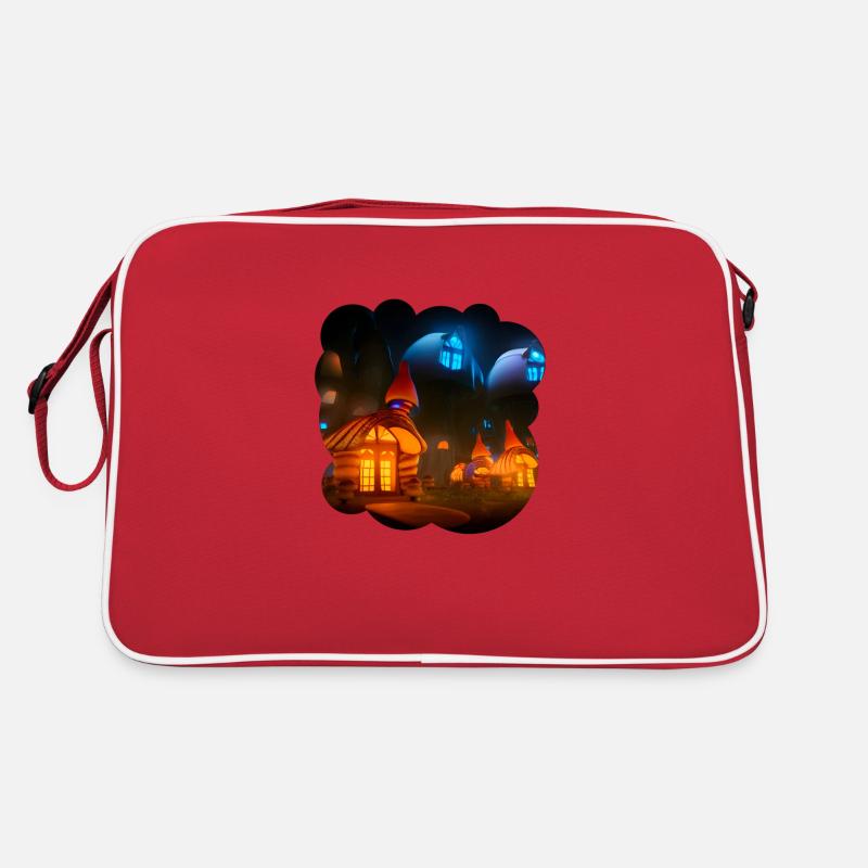 Pilzdorf - Retro Tasche - Rot/Weiß