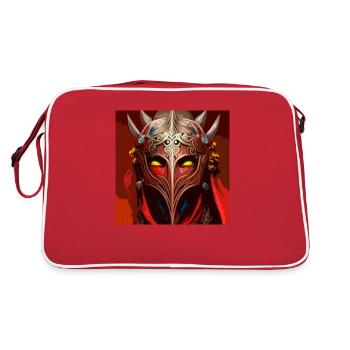 Masque de guerrier médiéval, épique - Sac Retro - rouge/blanc - Dos