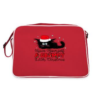 Have Yourself A Grumpy Litter Christmas - Retro Tasche - Rot/Weiß - Hinten