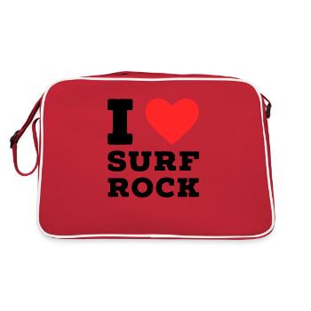I love surf rock - Retro Bag - red/white - Back