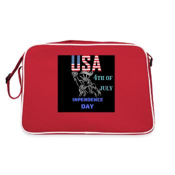 États-Unis, Statue de la Liberté - Sac Retro - rouge/blanc - Dos