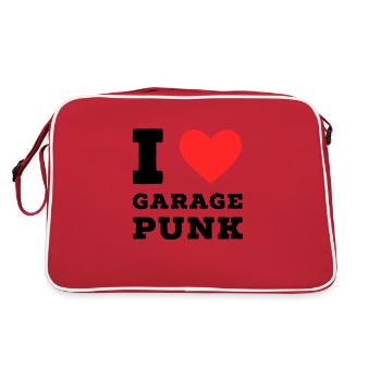 Ich liebe Garage Punk - Retro Tasche - Rot/Weiß - Hinten