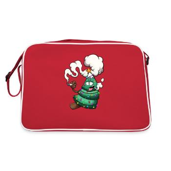 Stoned Christmas Tree - Retro Bag - red/white - Back