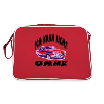 Auto - Retro Tasche - Rot/Weiß - Hinten