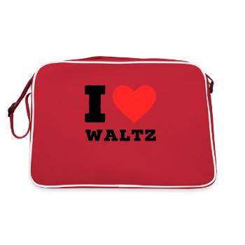 Ich liebe Walzer - Retro Tasche - Rot/Weiß - Hinten