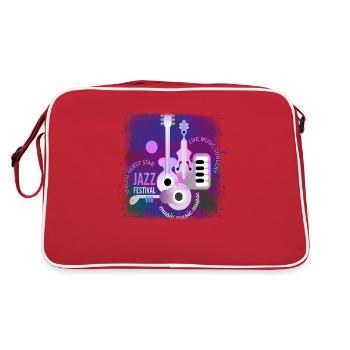 Music retro heavy metal Hard Rock Punk vinyl pop - Retro Bag - red/white - Back