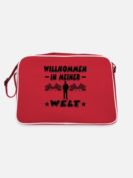 Auto - Retro Tasche - Rot/Weiß