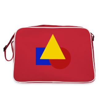 Geometric - Retro Bag - red/white - Back