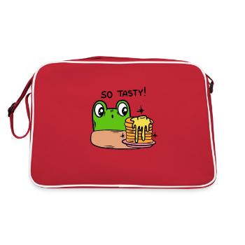 Drôle de grenouille, crapaud - Sac Retro - rouge/blanc - Dos